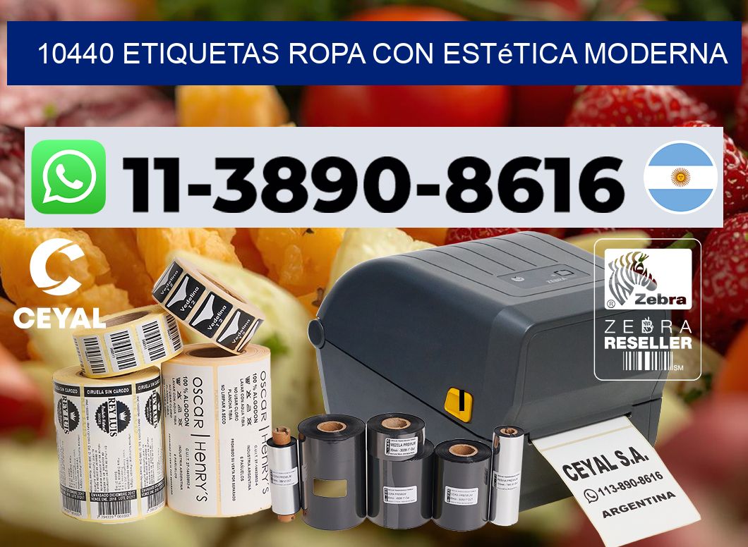 10440 Etiquetas ropa con estética moderna