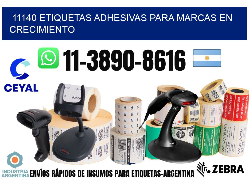 11140 Etiquetas adhesivas para marcas en crecimiento