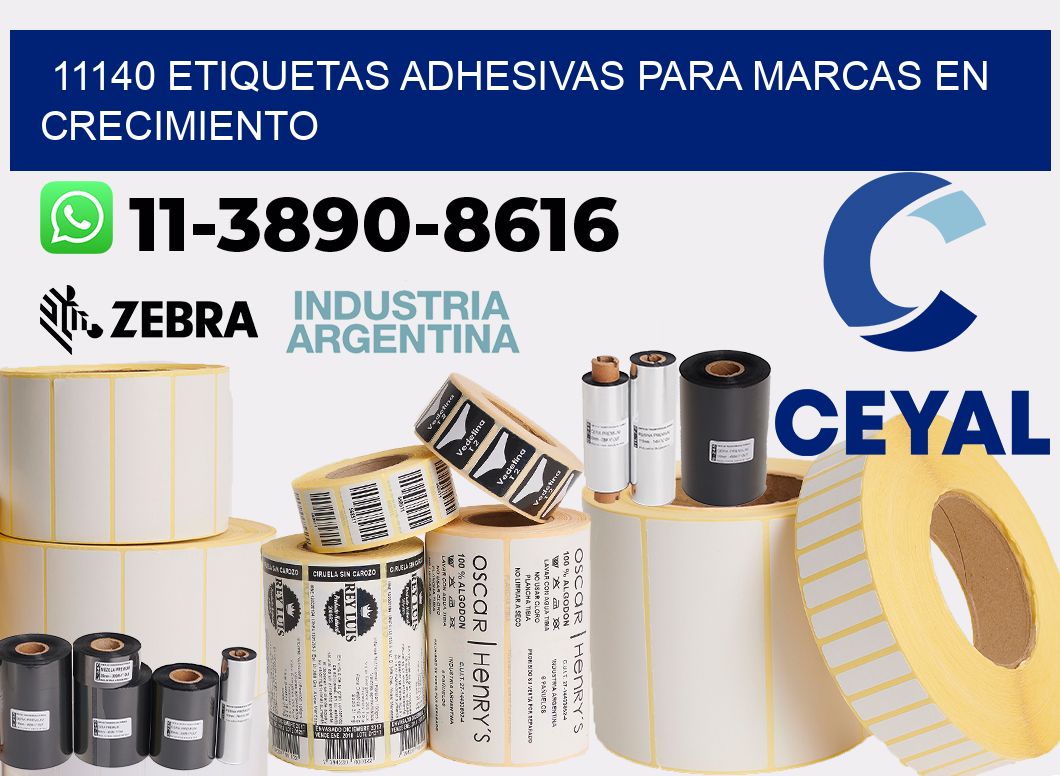 11140 Etiquetas adhesivas para marcas en crecimiento