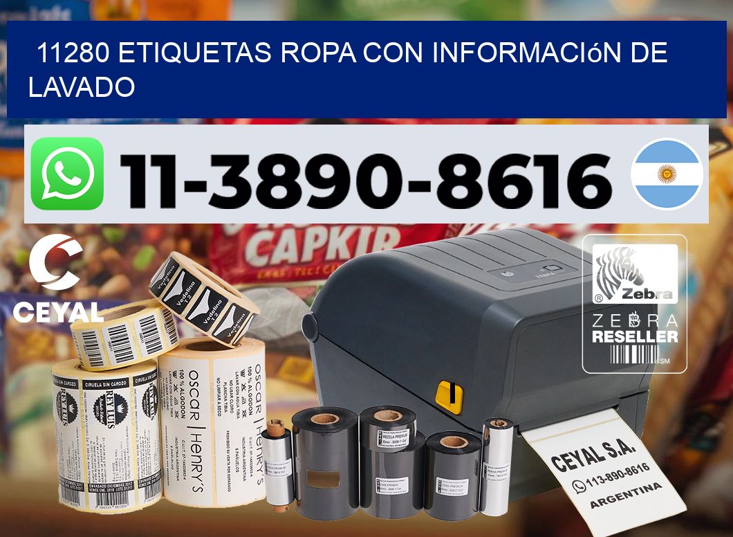 11280 Etiquetas ropa con información de lavado