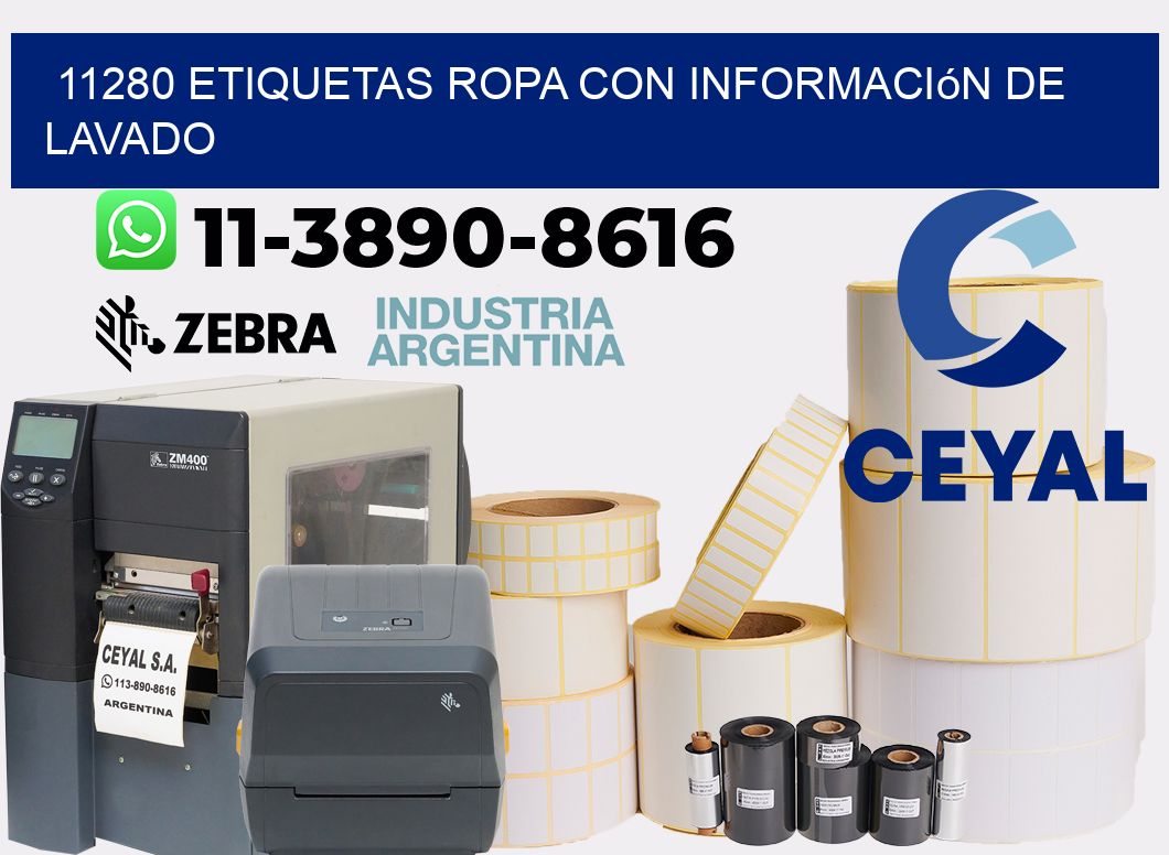 11280 Etiquetas ropa con información de lavado