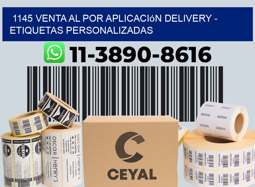 1145 Venta al Por Aplicación delivery - Etiquetas Personalizadas