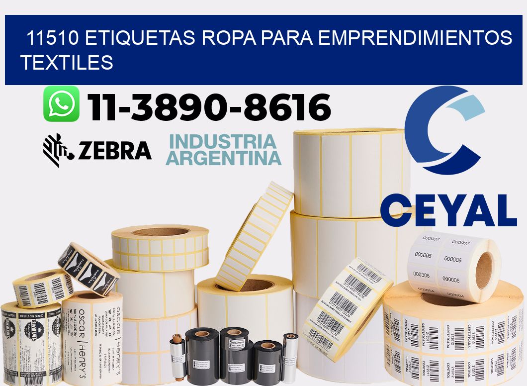 11510 Etiquetas ropa para emprendimientos textiles