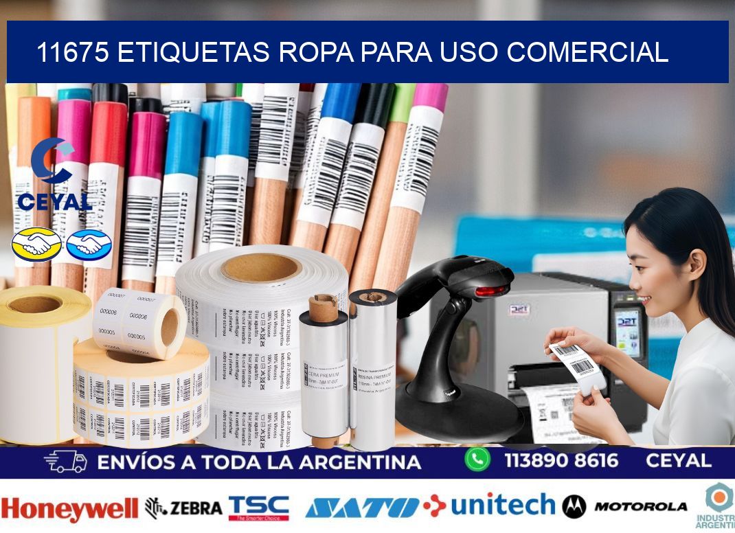 11675 Etiquetas ropa para uso comercial