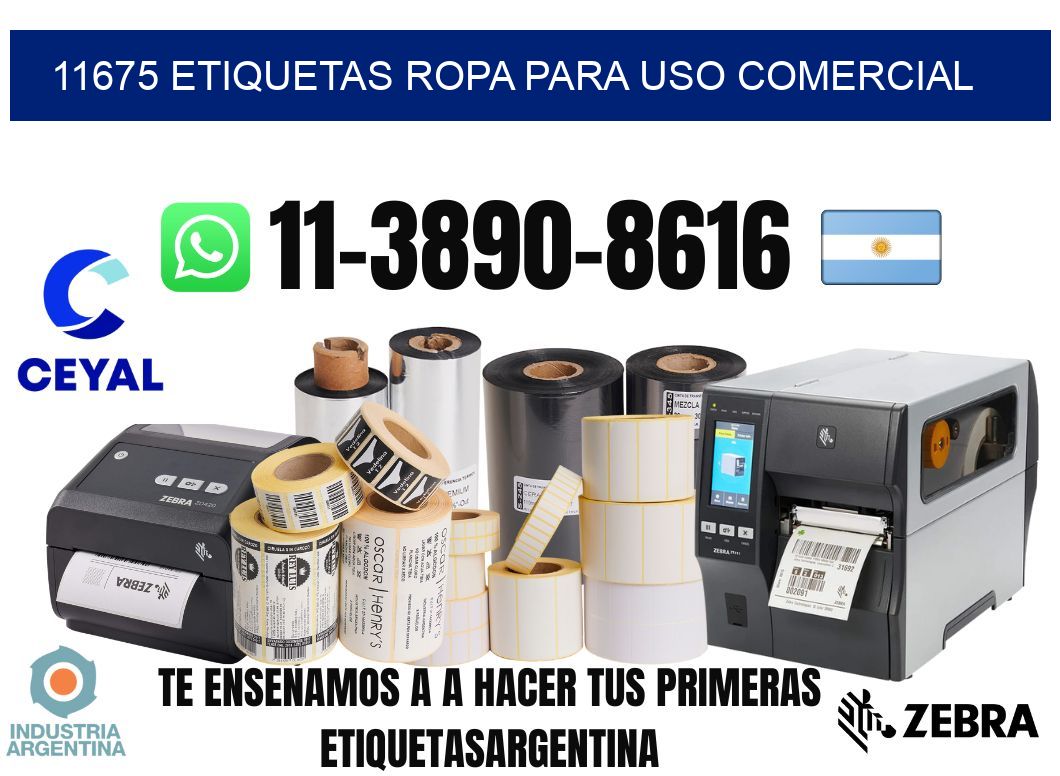 11675 Etiquetas ropa para uso comercial