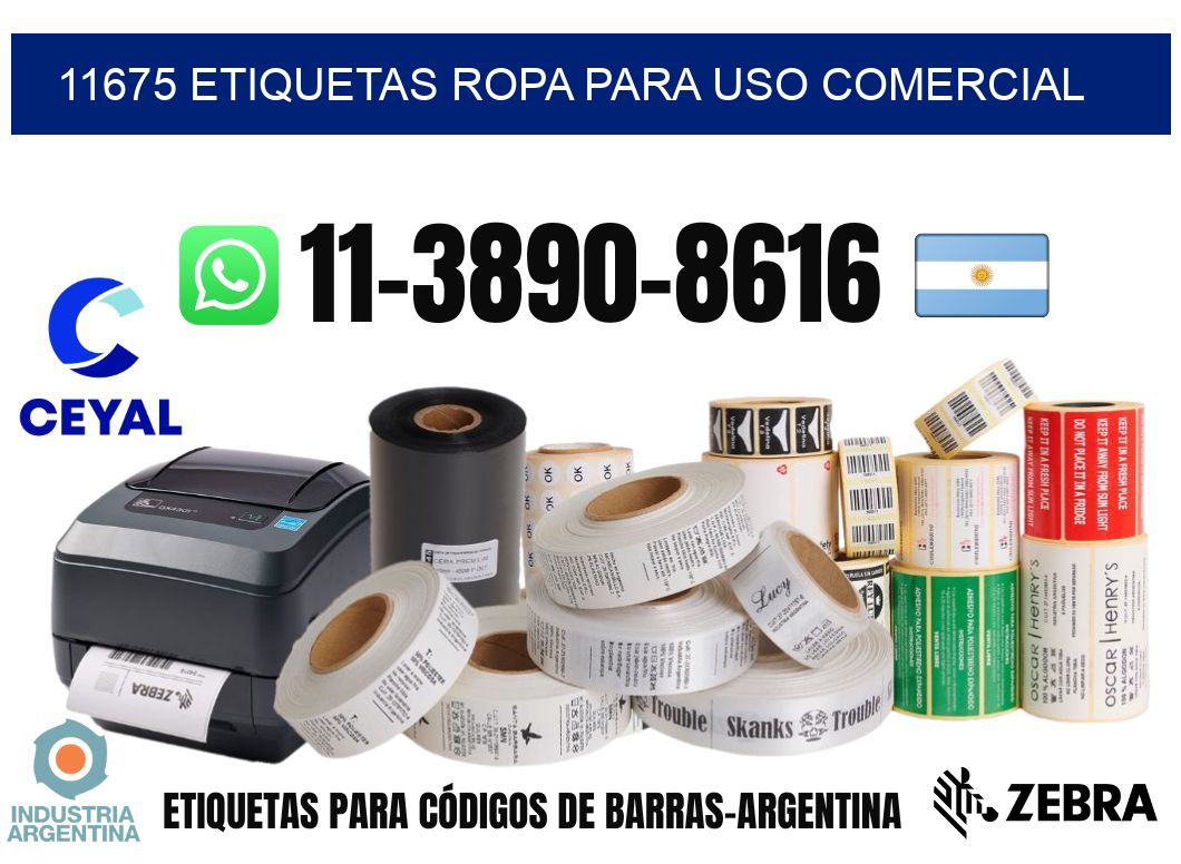 11675 Etiquetas ropa para uso comercial