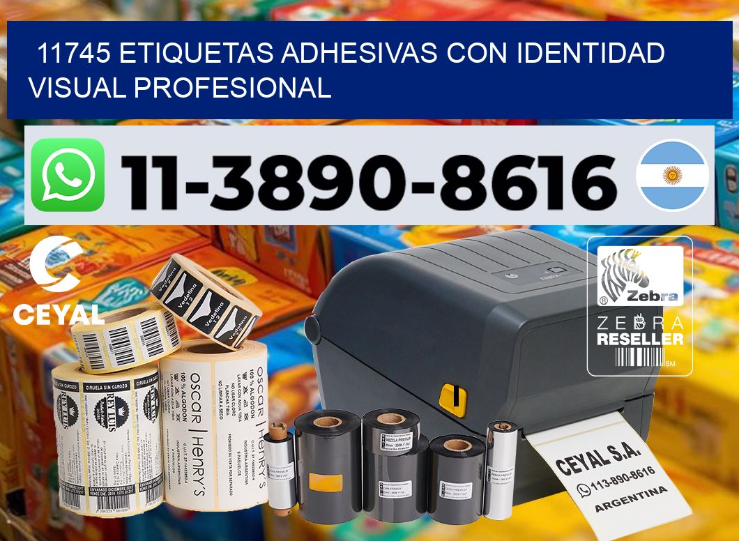 11745 Etiquetas adhesivas con identidad visual profesional