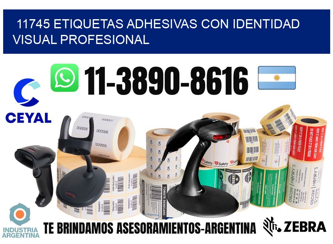 11745 Etiquetas adhesivas con identidad visual profesional