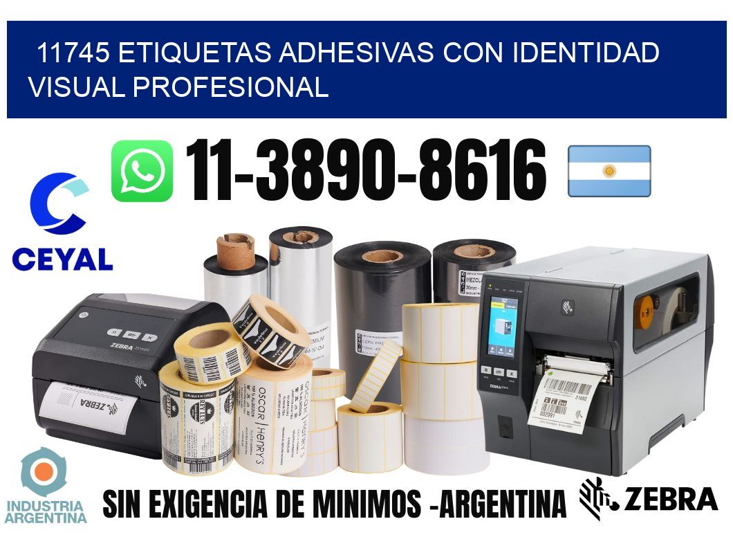 11745 Etiquetas adhesivas con identidad visual profesional