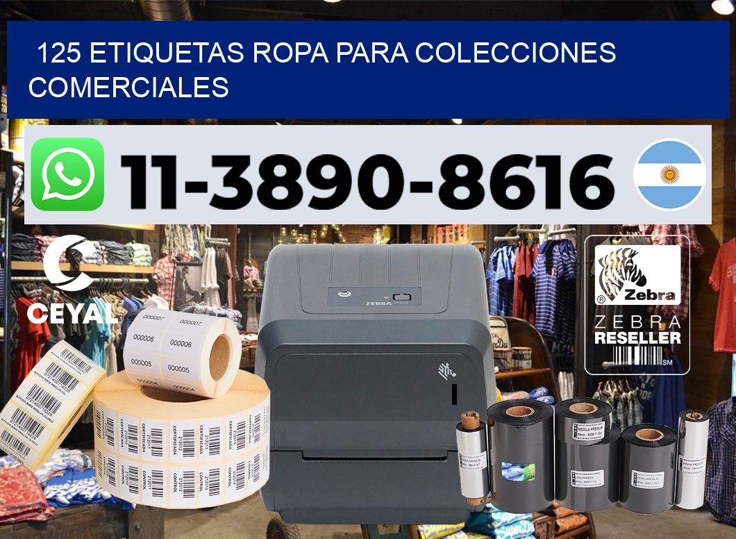 125 Etiquetas ropa para colecciones comerciales