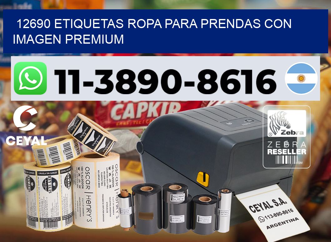 12690 Etiquetas ropa para prendas con imagen premium