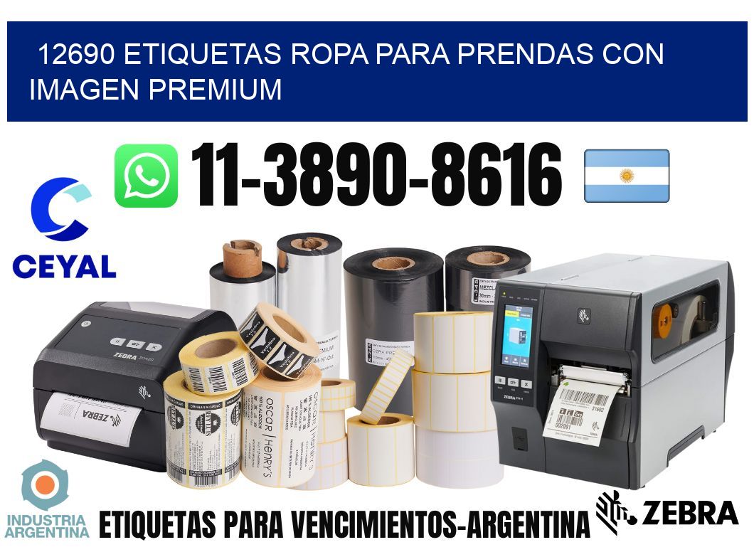 12690 Etiquetas ropa para prendas con imagen premium