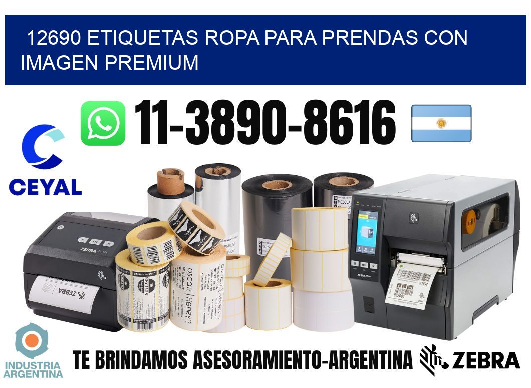 12690 Etiquetas ropa para prendas con imagen premium