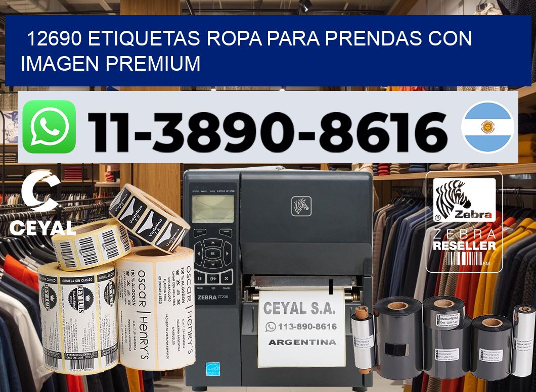 12690 Etiquetas ropa para prendas con imagen premium