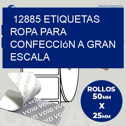 12885 Etiquetas ropa para confección a gran escala