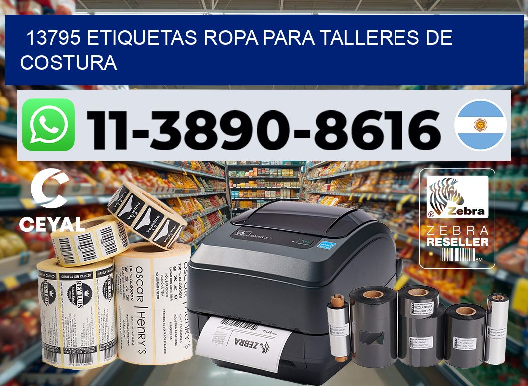 13795 Etiquetas ropa para talleres de costura