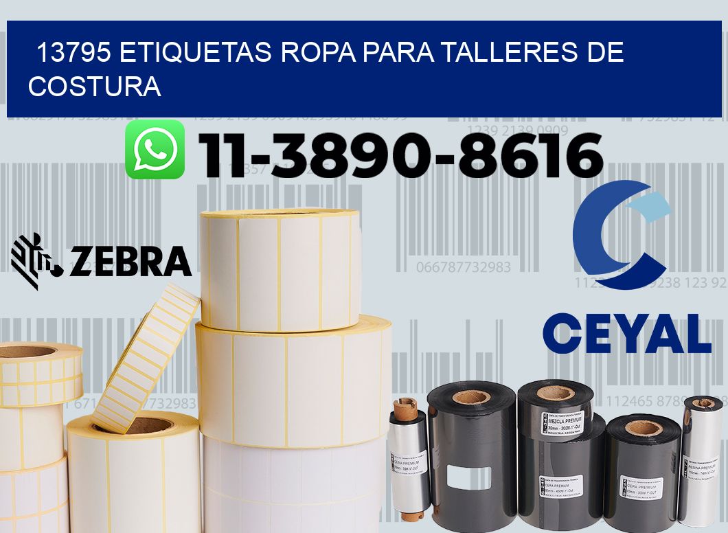 13795 Etiquetas ropa para talleres de costura