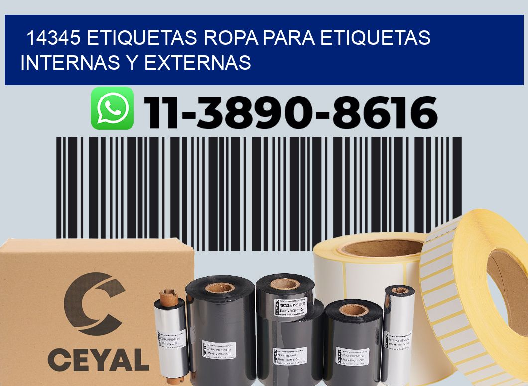 14345 Etiquetas ropa para etiquetas internas y externas