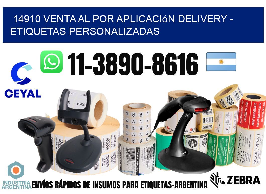 14910 Venta al Por Aplicación delivery - Etiquetas Personalizadas