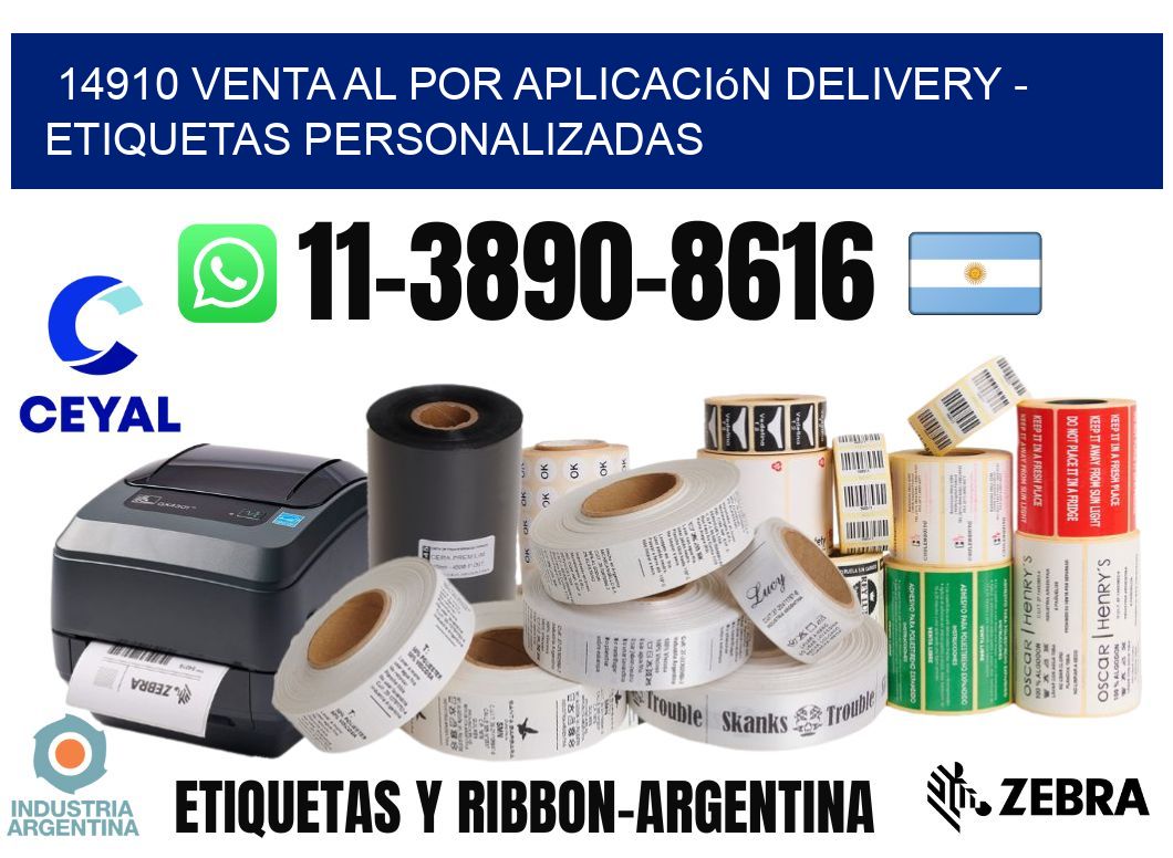 14910 Venta al Por Aplicación delivery - Etiquetas Personalizadas