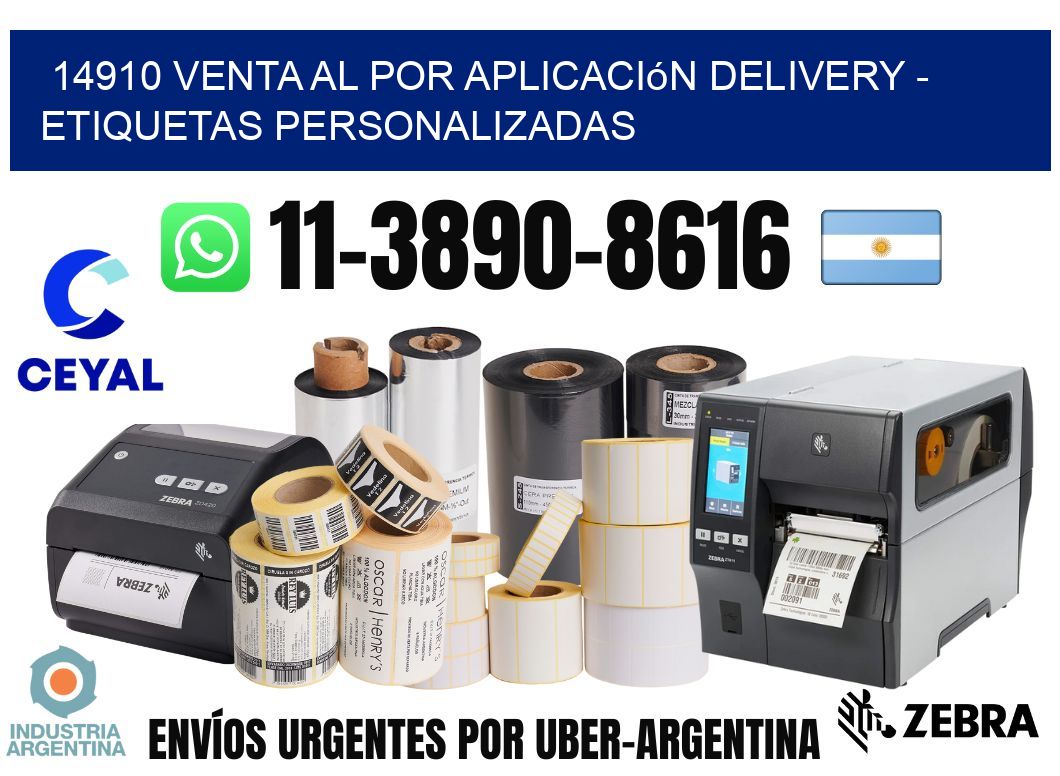14910 Venta al Por Aplicación delivery - Etiquetas Personalizadas