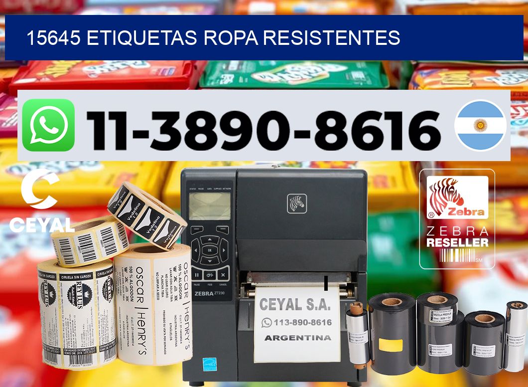 15645 Etiquetas ropa resistentes