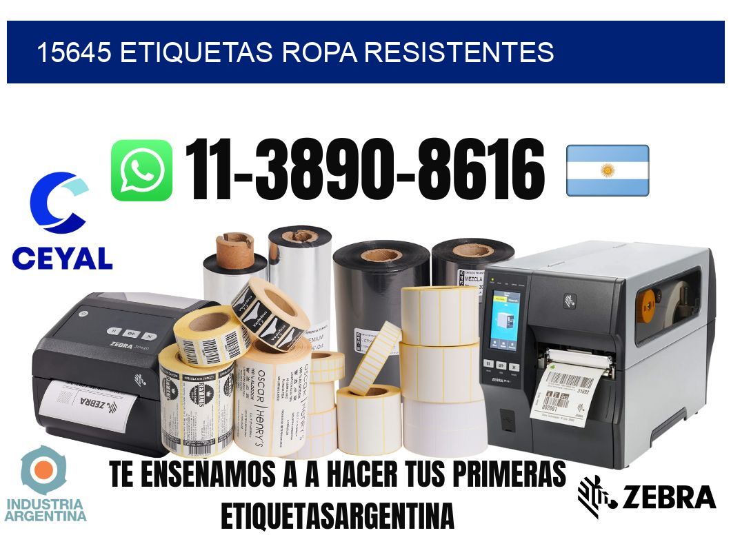 15645 Etiquetas ropa resistentes