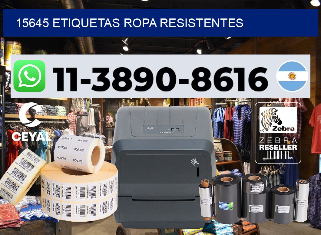 15645 Etiquetas ropa resistentes