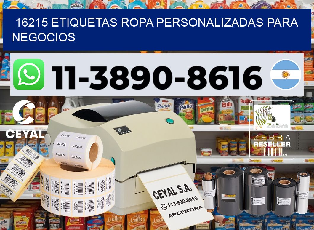 16215 Etiquetas ropa personalizadas para negocios