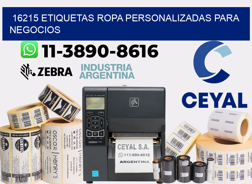 16215 Etiquetas ropa personalizadas para negocios