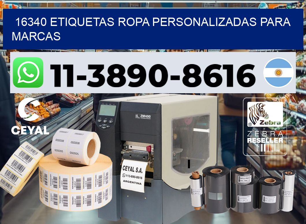 16340 Etiquetas ropa personalizadas para marcas