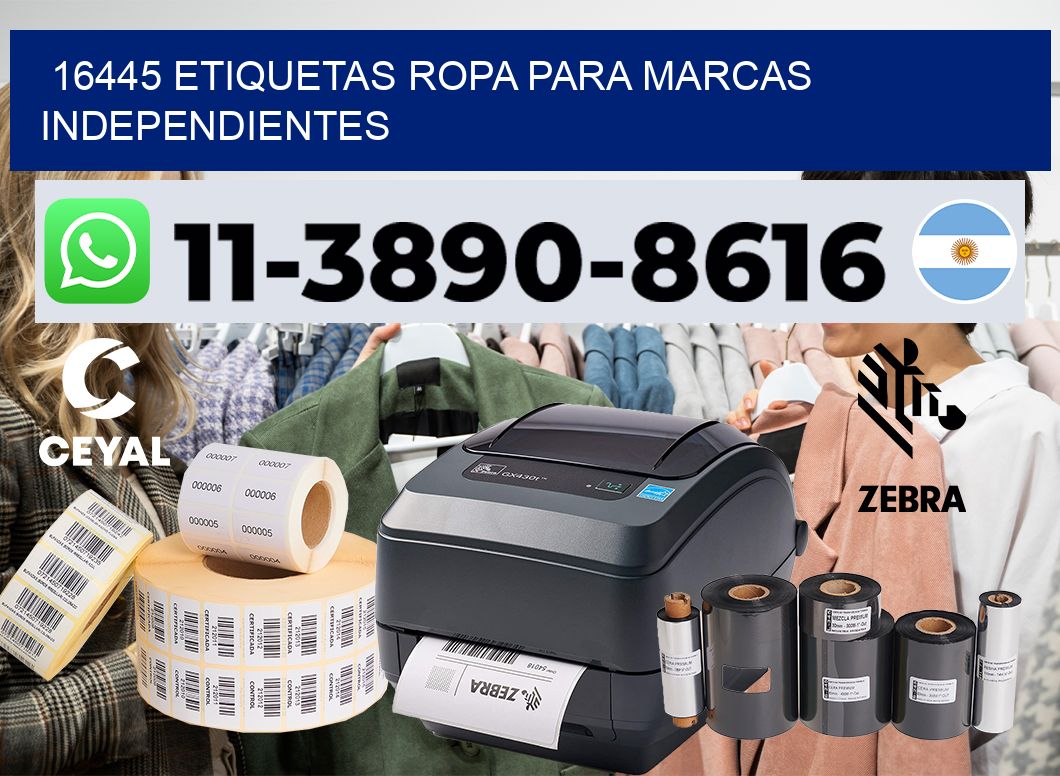 16445 Etiquetas ropa para marcas independientes