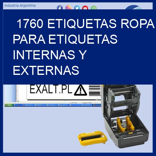 1760 Etiquetas ropa para etiquetas internas y externas