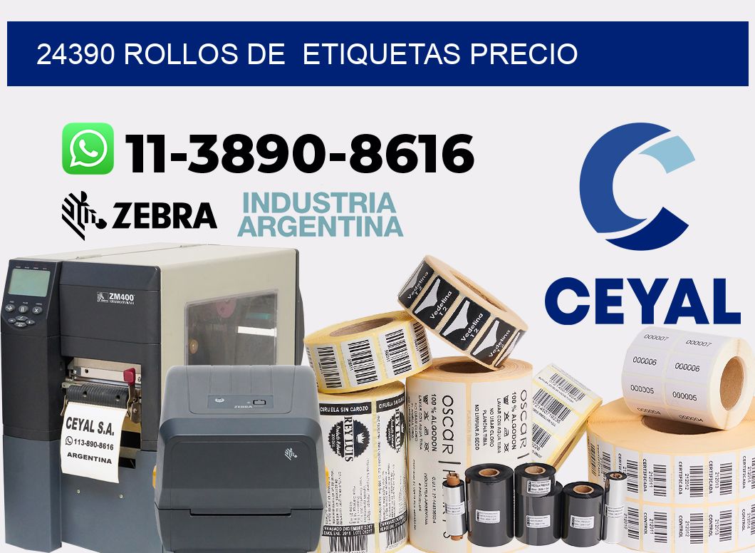 24390 rollos de  etiquetas precio