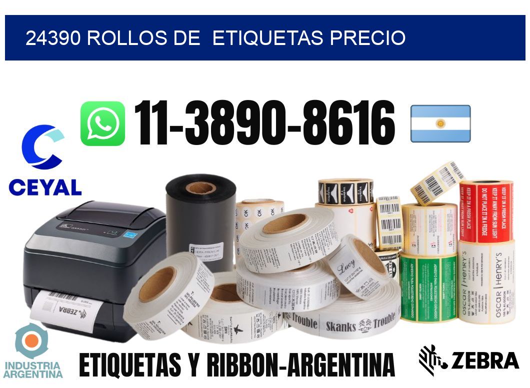 24390 rollos de  etiquetas precio