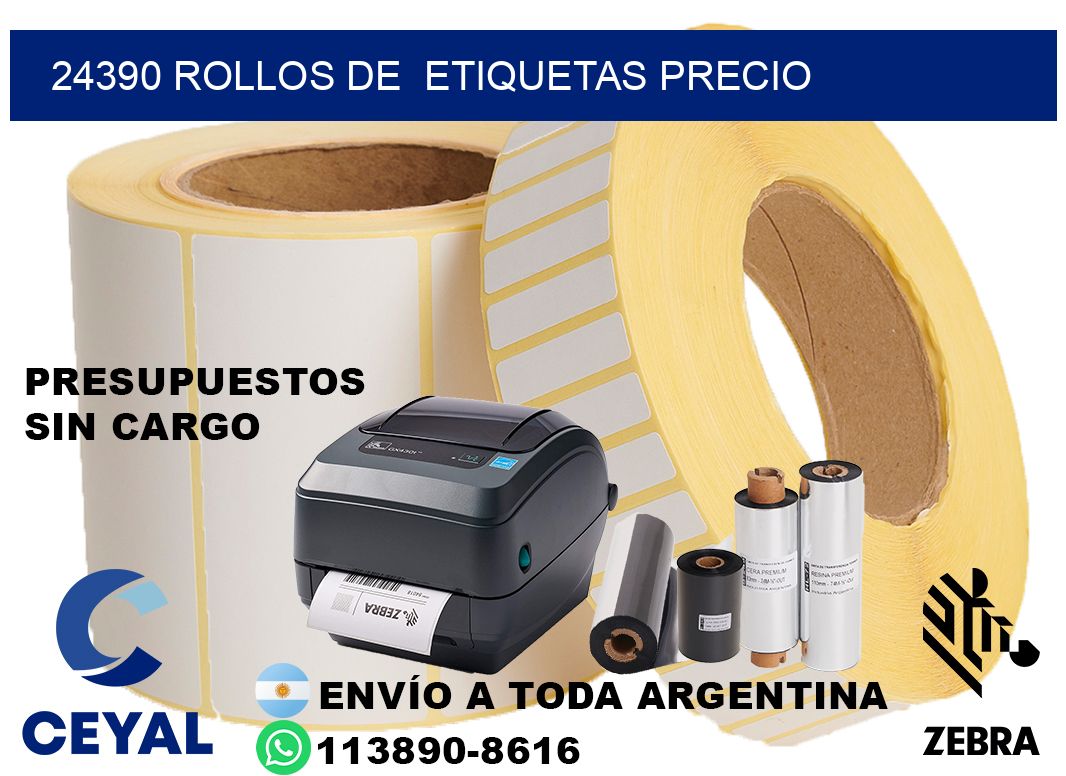 24390 rollos de  etiquetas precio