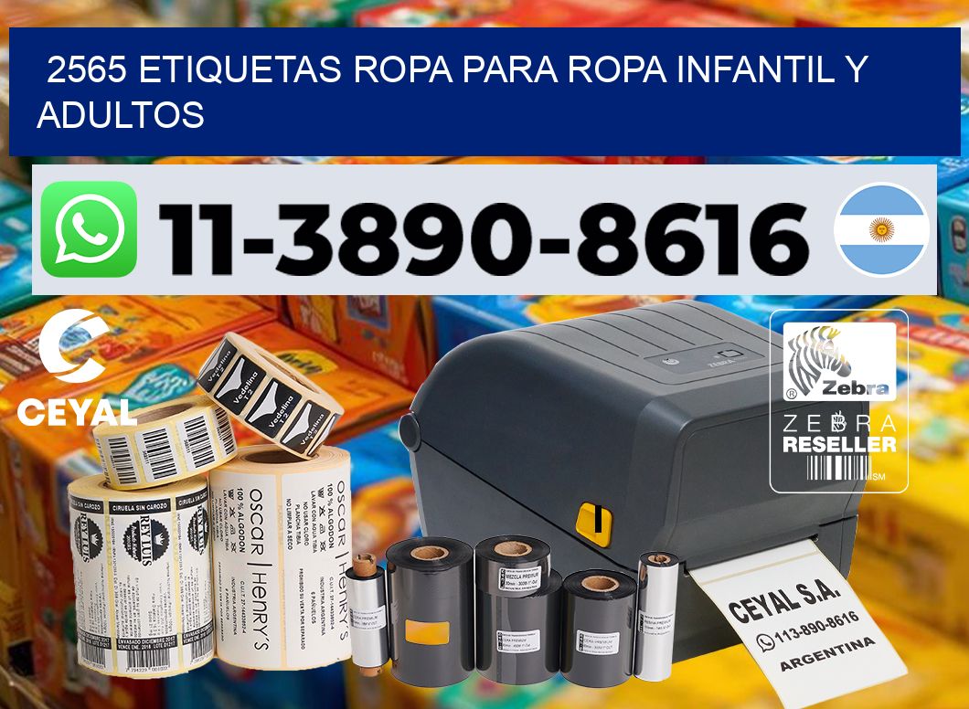 2565 Etiquetas ropa para ropa infantil y adultos