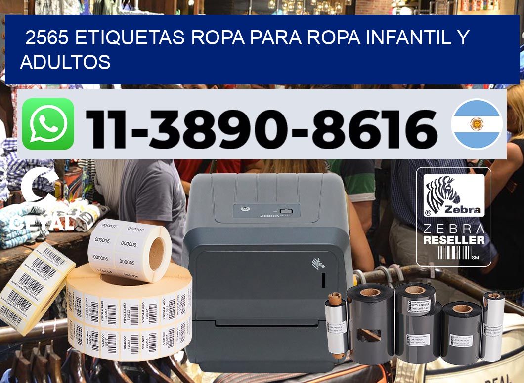 2565 Etiquetas ropa para ropa infantil y adultos