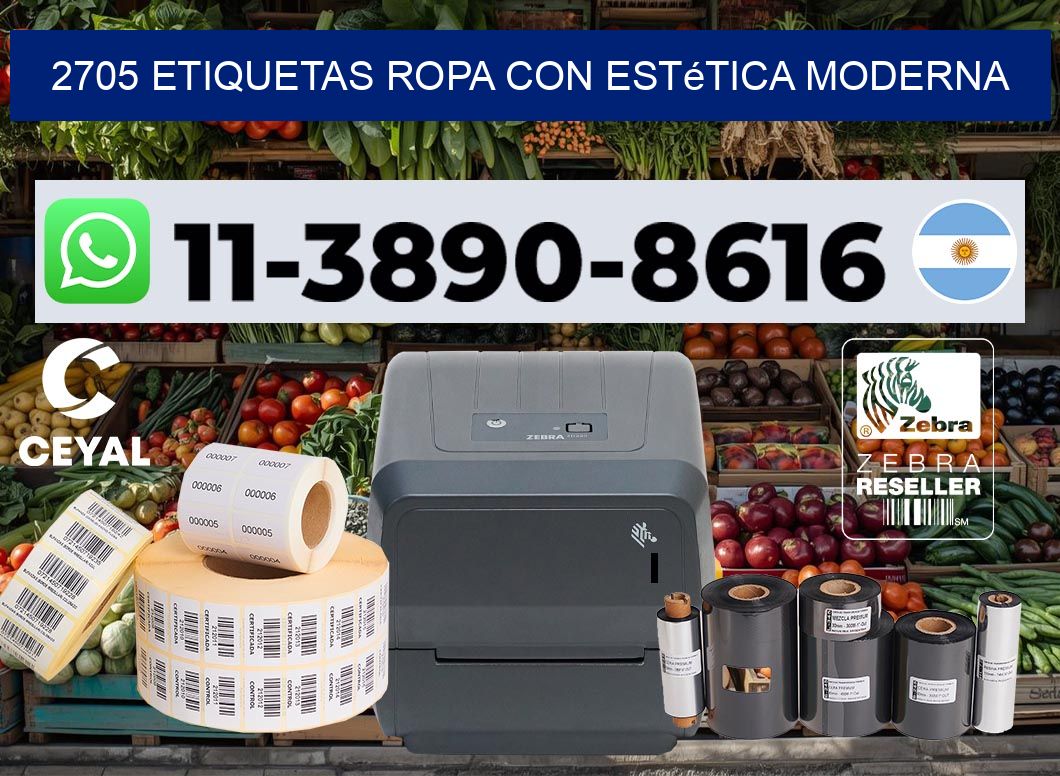 2705 Etiquetas ropa con estética moderna