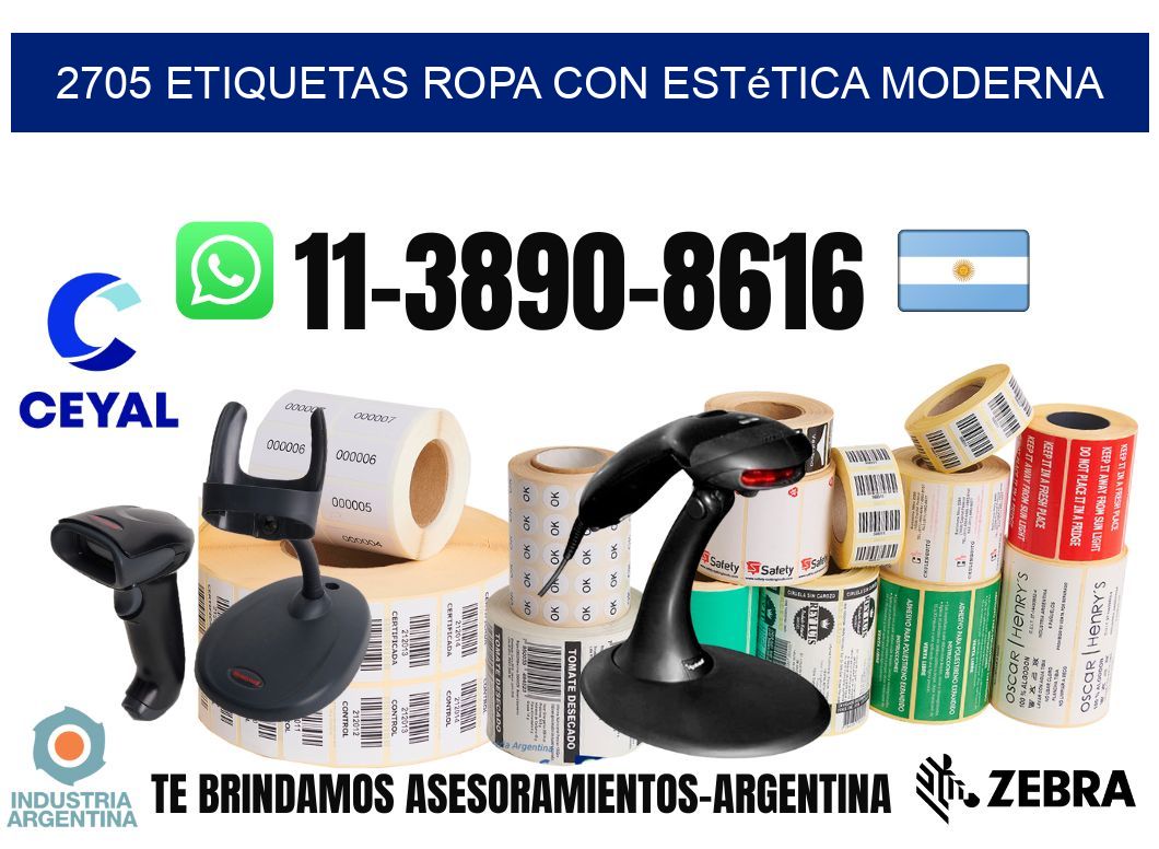 2705 Etiquetas ropa con estética moderna