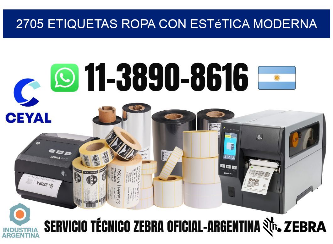 2705 Etiquetas ropa con estética moderna