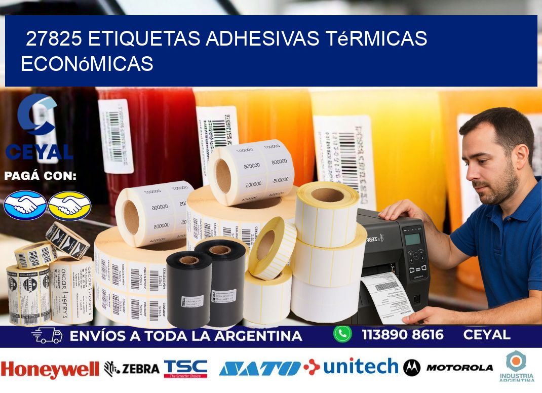 27825 etiquetas adhesivas térmicas económicas