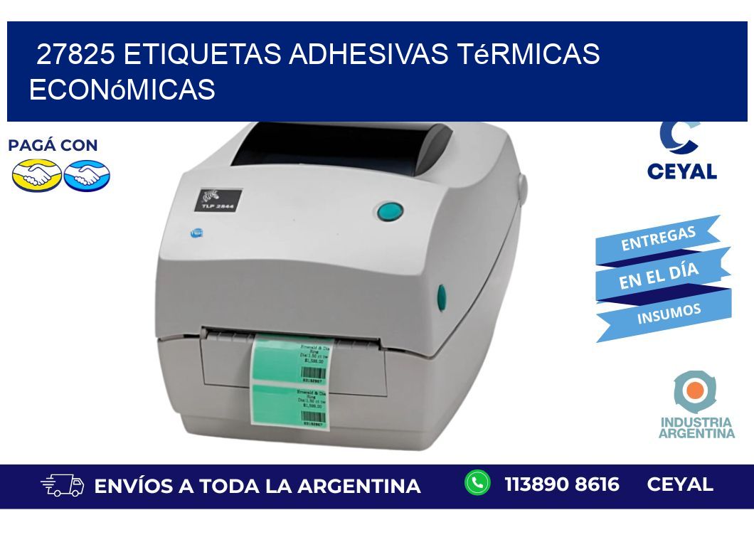 27825 etiquetas adhesivas térmicas económicas