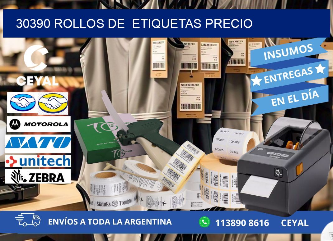 30390 rollos de etiquetas precio