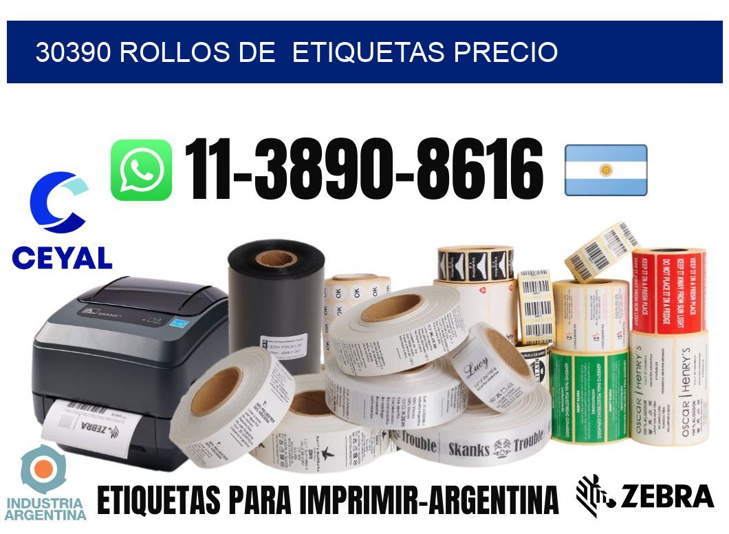 30390 rollos de  etiquetas precio