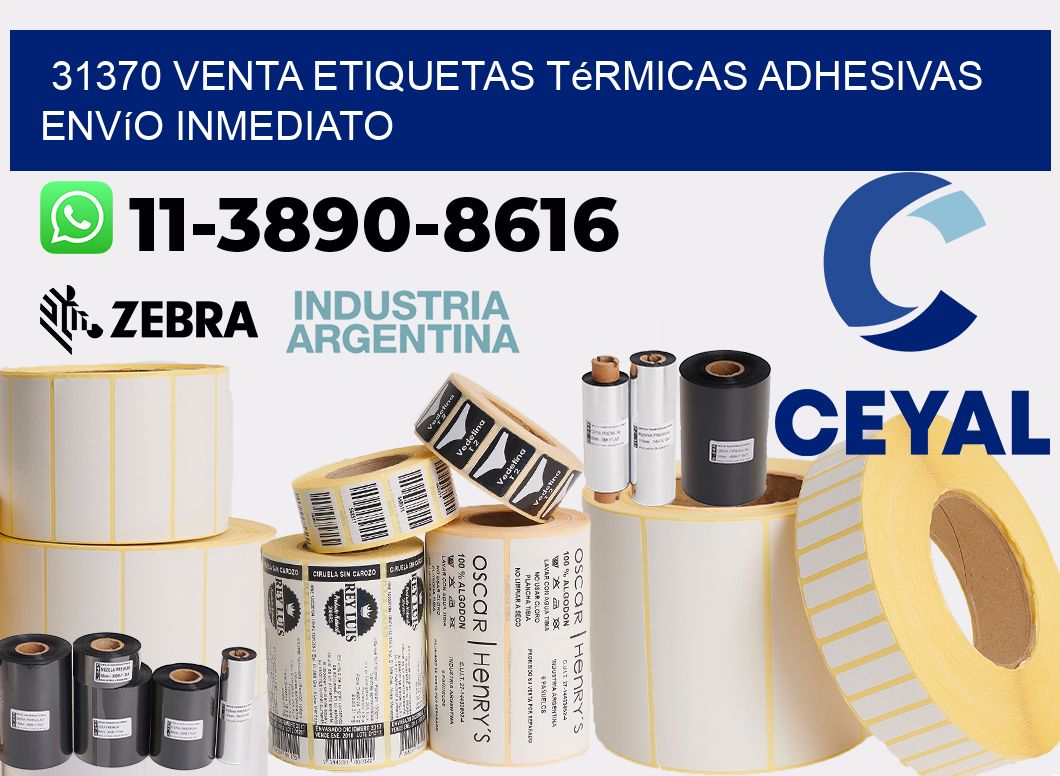 31370 venta etiquetas térmicas adhesivas envío inmediato