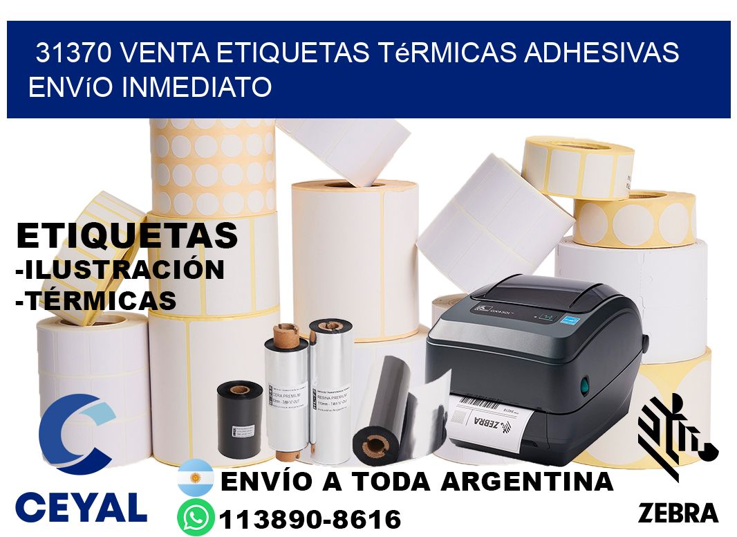 31370 venta etiquetas térmicas adhesivas envío inmediato
