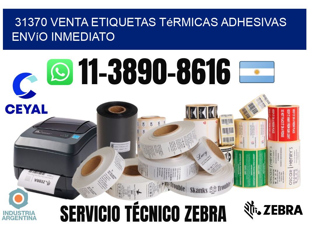 31370 venta etiquetas térmicas adhesivas envío inmediato