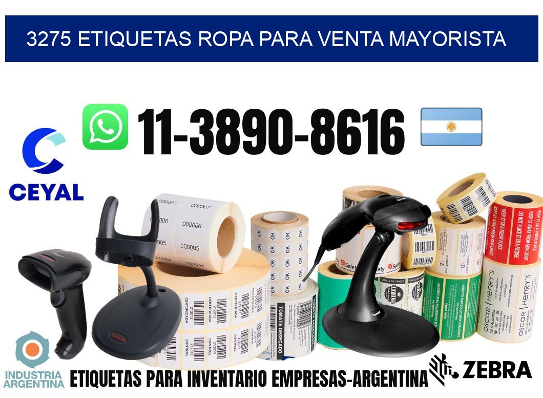 3275 Etiquetas ropa para venta mayorista