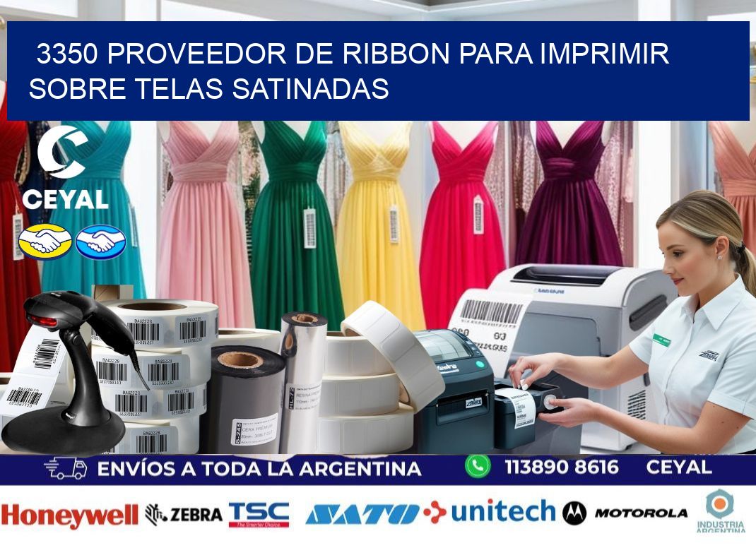 3350 proveedor de ribbon para imprimir sobre telas satinadas